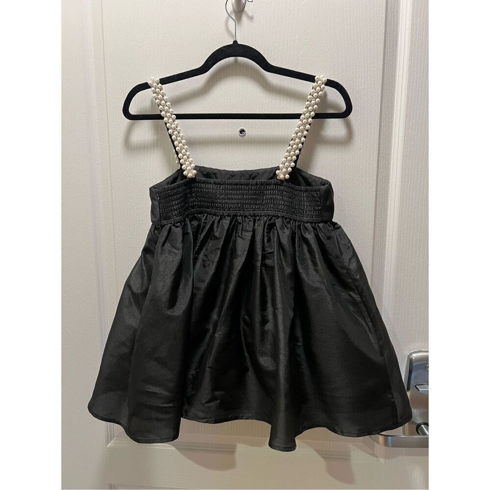 Hutch Black Tyla Top with Pearl Strap Cocktail Babydoll top Size S - Picture 6 of 8